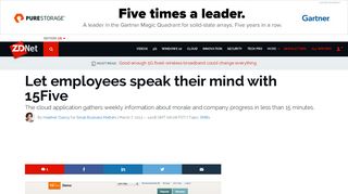 Let employees speak their mind with 15Five | ZDNet