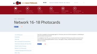 Network 16-18 Photocards | National Express West Midlands