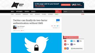 Twitter can finally do two-factor authentication without SMS