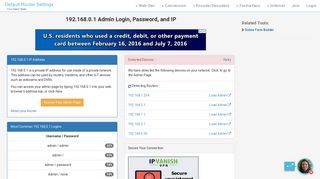 192.168.0.1 Admin Login, Password, and IP - Clean CSS
