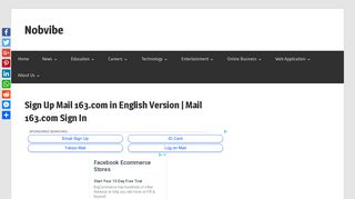 Sign Up Mail 163.com in English Version | Mmail 163.com Sign In