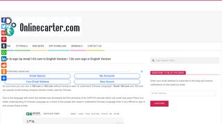 How to sign Up email 163.com in English Version | 126.com sign in ...