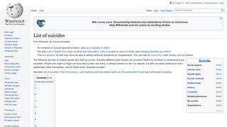 List of suicides - Wikipedia