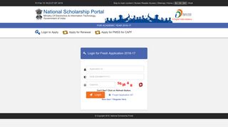 NSP - Login - National Scholarship Portal