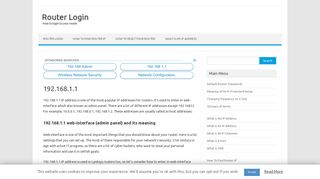 192.168.1.1 | Router Login