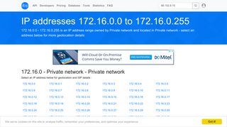 172.16.0 - Private network - Private network - Search IP addresses