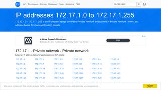 172.17.1 - Private network - Private network - Search IP addresses