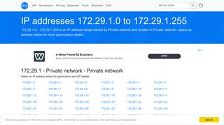 172.29.1 - Private network - Private network - Search IP addresses