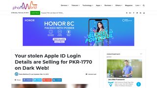 Your stolen Apple ID Login Details are Selling for PKR-1770 on Dark ...