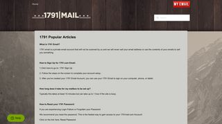 1791 Popular Articles – Email Support