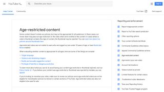 Age-restricted content - YouTube Help - Google Support