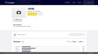 18185 Reviews | Read Customer Service Reviews of 18185.co.uk