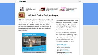 1880 Bank Online Banking Login - CC Bank