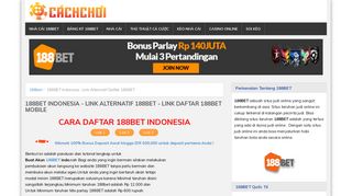 188BET Indonesia - Link Alternatif 188BET - Link Daftar 188BET Mobile