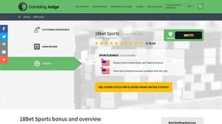 18bet Sports - 50 EUR sign up bonus - Gambling Judge