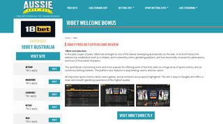 18Bet Free Bet - Read our guide to 18Bet Bookmaker - Free Bets