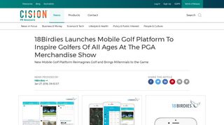 18Birdies Launches Mobile Golf Platform To Inspire Golfers Of All ...