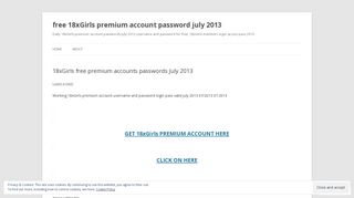 18xGirls free premium accounts passwords July 2013 | free 18xGirls ...
