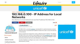 192.168.0.100 is a Private IP Address Used on Local Networks - Lifewire