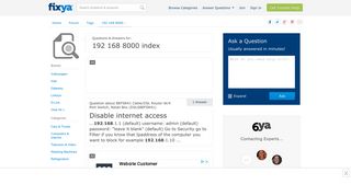 192 168 8000 index Questions & Answers (with Pictures) - Fixya