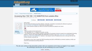 Accessing http://192.168.1.101:8080/POS from outside office ...