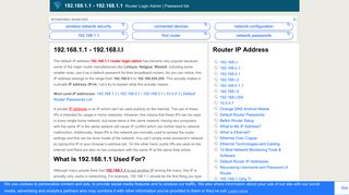 192.168.1.1 - 192.168.1.1 Router Login Admin