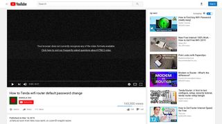 How to Tenda wifi router default password change - YouTube
