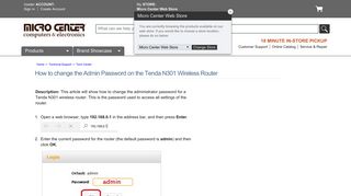 How to change the Admin Password on the Tenda N301 Wireless ...