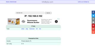 192.168.0.102 IP address information - InfoByIp.com