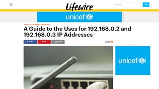 Uses of the 192.168.0.2 and 192.168.0.3 IP Addresses - Lifewire