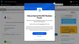 Why can't I connect to router: http;//192.168.1.25 - AT&T ...
