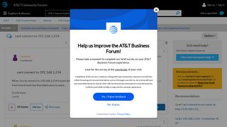 cant connect to 192.168.1.254 - AT&T Community