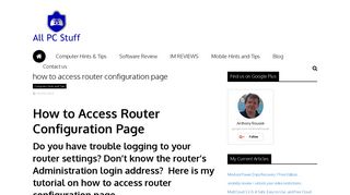 How to Access your Router Login Page - PC Stuff