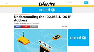 How the 192.168.1.100 IP Address Is Used - Lifewire