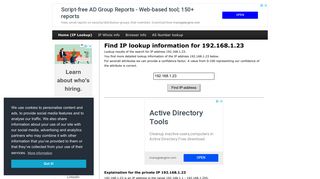 192.168.1.23 - Find IP Address - Lookup and locate an ip address