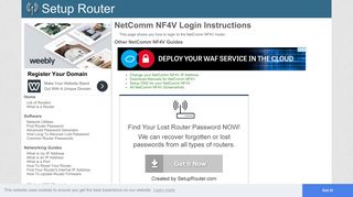 How to Login to the NetComm NF4V - SetupRouter