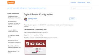 Digisol Router Configuration – OpenDNS