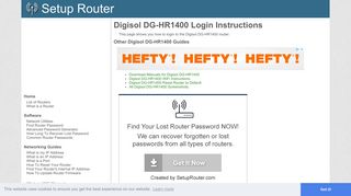 How to Login to the Digisol DG-HR1400 - SetupRouter