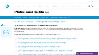 HP Wireless Printers - Printing with HP Wireless Direct | HP ...