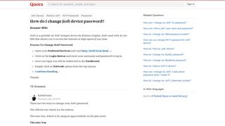 How to change jiofi device password - Quora