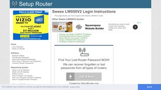 How to Login to the Sweex LW050V2 - SetupRouter