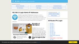 192.168.l.2 Login Admin IP Addresses - 192.168.1.1