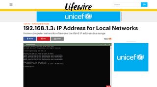 192.168.1.3: IP Address for Local Networks - Lifewire