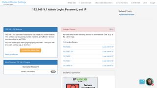 192.168.5.1 Admin Login, Password, and IP - Clean CSS