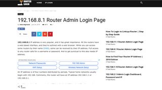 192.168.8.1 Router Admin Login Page - RouterLogin