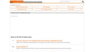 192.168.l.70 Routers Listed Here - RouterIPAddress.com