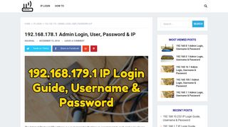 192.168.178.1 Admin Login, User, Password & IP - Router Login