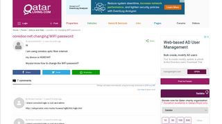 ooredoo net changing WIFI password | Qatar Living