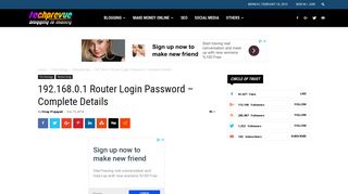 192.168.0.1 Router Login Password - Complete Details - TechPrevue
