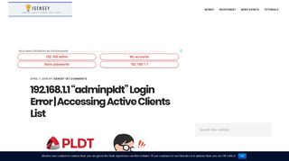 192.168.1.1 “adminpldt” Login Error | Accessing Active Clients List ...